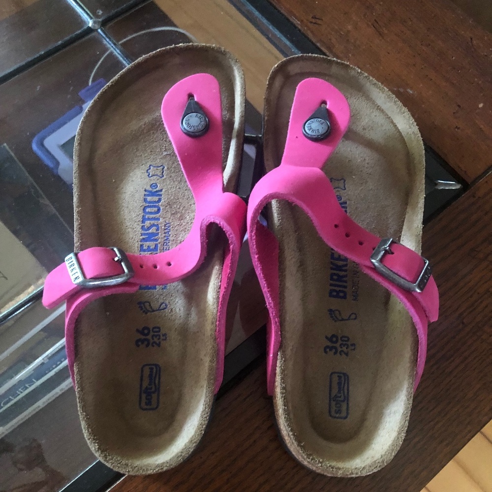 Pink Birkenstock Sandals Size 36